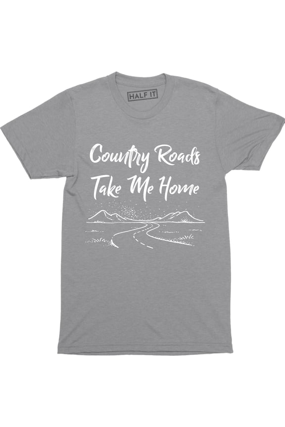 Southern Couture Country Roads Take Me Home - Girlie Bright Men's Tee Shirt