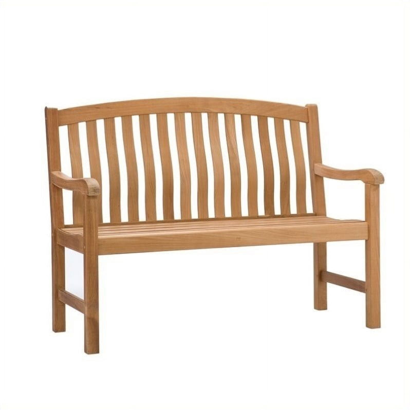 Southern Enterprise 4' Crowne Bench in Light Brown Teakwood Stain
