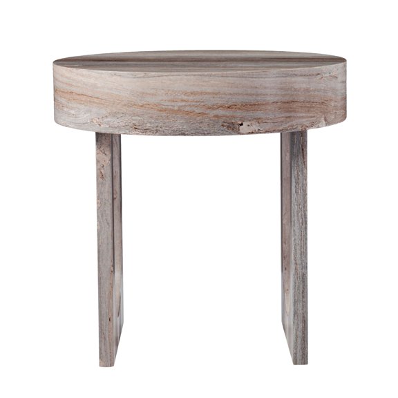 Southern Enterprises 19.75" Light Brown Contemporary Round End Table