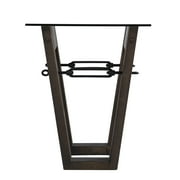 Southern Enterprises 21.75" Clear and Brown Reclaimed Contemporary Wood End Table