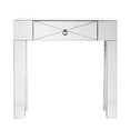 thumbnail image 1 of Southern Enterprises 31.25" Silver Rectangular Contemporary Mirrored Console Table, 1 of 3