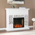 thumbnail image 1 of SEI Furniture Wansford Contemporary Wood Alexa Smart Fireplace in White, 1 of 2
