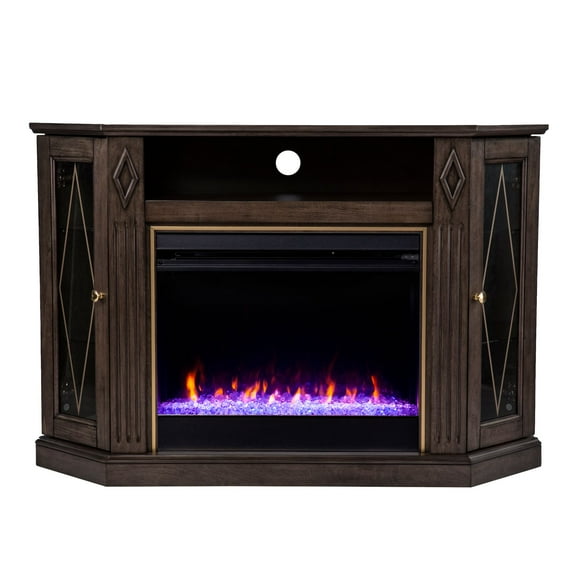 Austindale Color Changing Fireplace with Media Storage