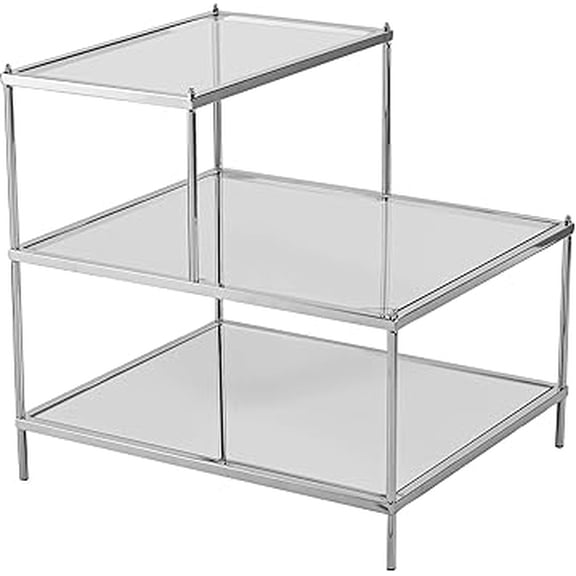 Southern Enterprises Knox Glam Mirrored Accent Table - Chrome