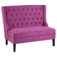 thumbnail image 1 of Linklea High-Back Tufted Settee Bench - Fuchsia, 1 of 10