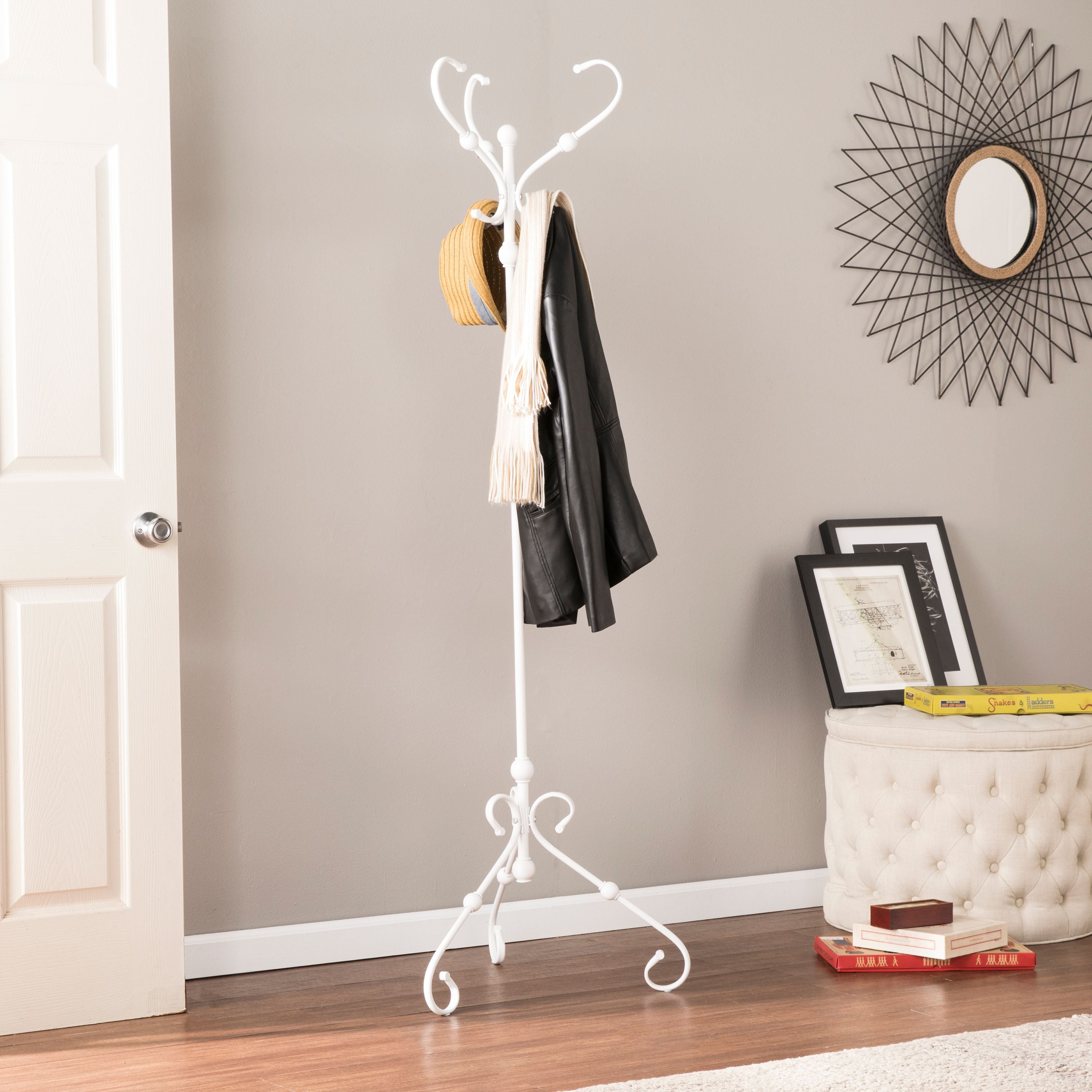 Southern Enterprises Logan Hall Tree Coat Rack White