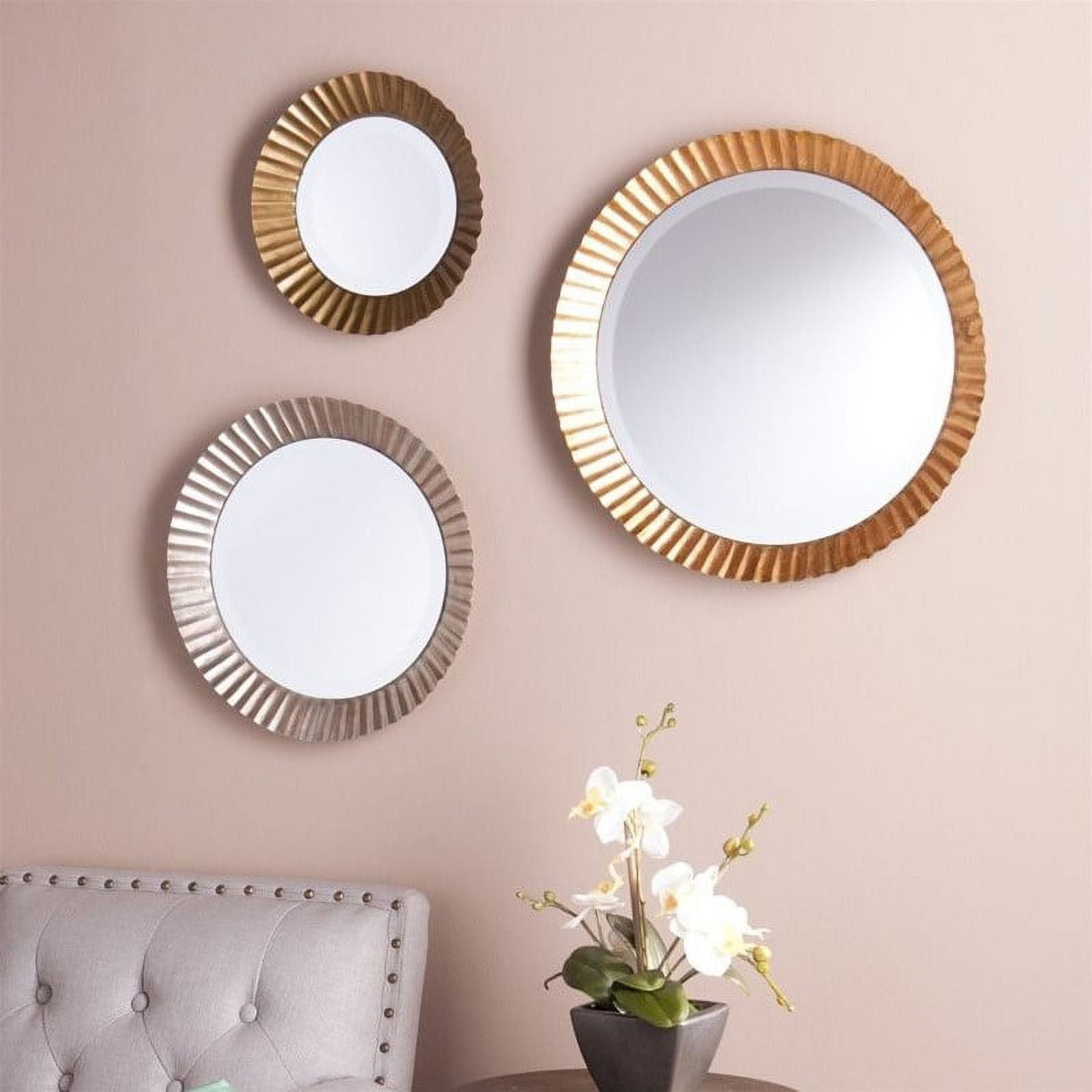 Southern Enterprises Lucerne 3 Piece Round Wall Mirror Set