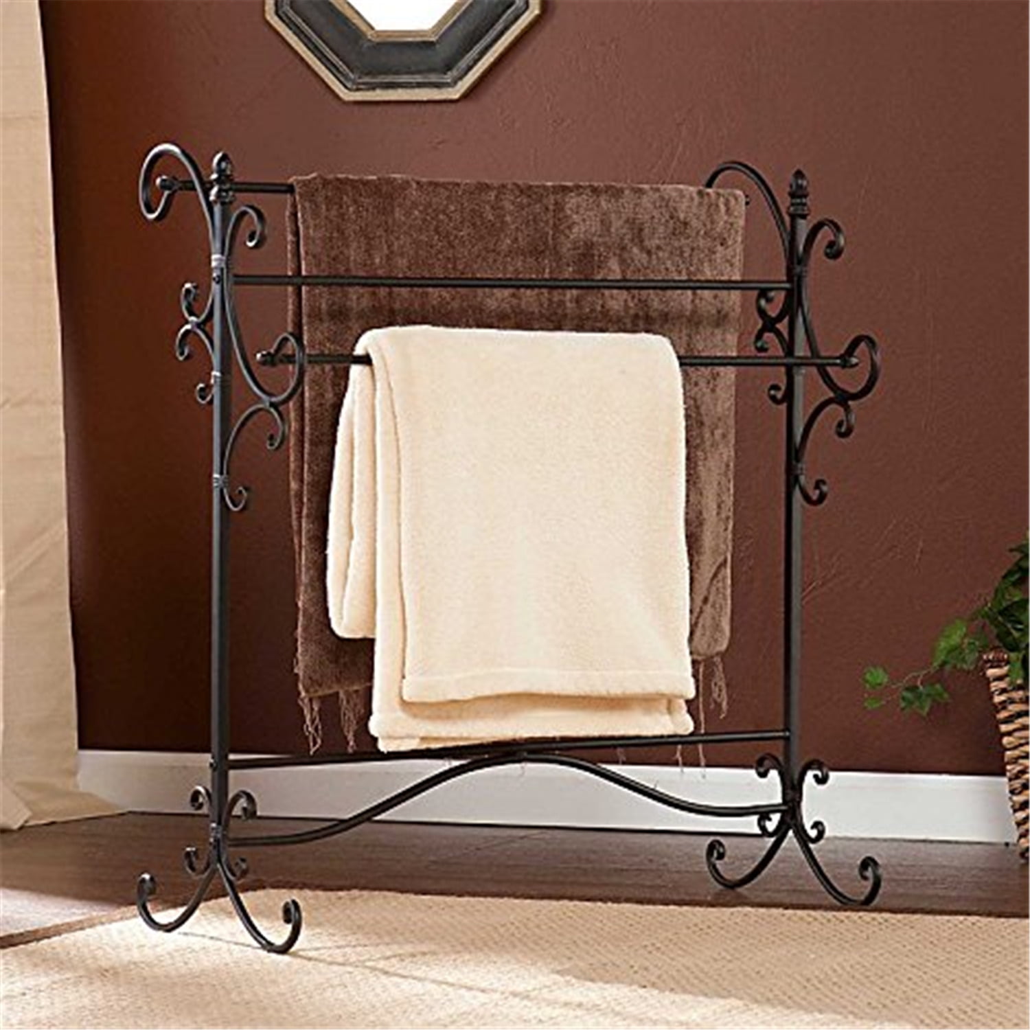 Fleur de Lis Living Metal Scroll Quilt Rack