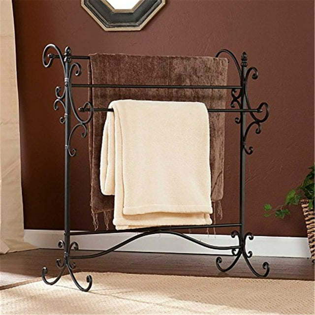 Southern Enterprises Metal Scroll Blanket RackMaterialTubular Steel