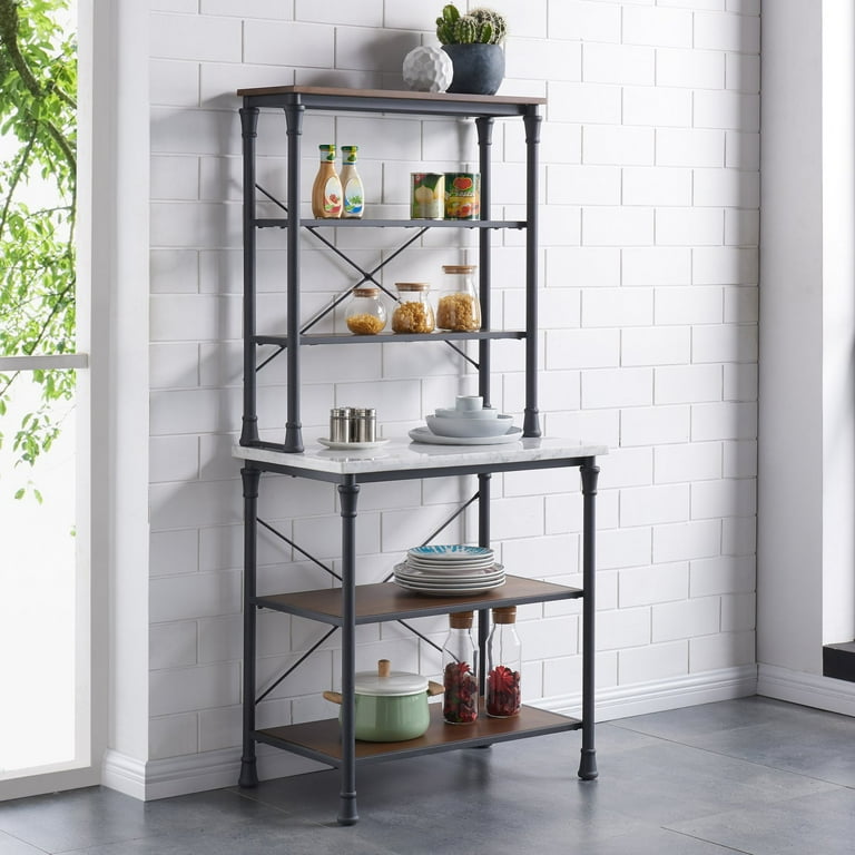 SEI Pender Bakers Rack Modern Farmhouse