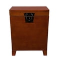 thumbnail image 1 of Southern Enterprises 24" Caramel Brown Traditional Trunk Square End Table, 1 of 6