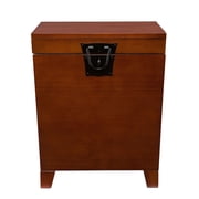 Southern Enterprises 24" Caramel Brown Traditional Trunk Square End Table
