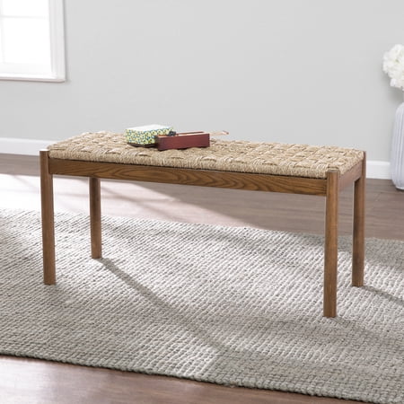 Southern Enterprises Scofiy Natural Seagrass Bench, Brown