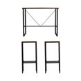 thumbnail image 1 of Southern Enterprises Set of 3 Black and Brown Venallo Indoor and Outdoor Space Saving Bar, 41.75", 1 of 3