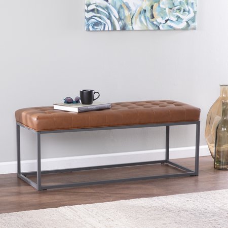 Southern Enterprises Upholstered Metal Bench, Brown