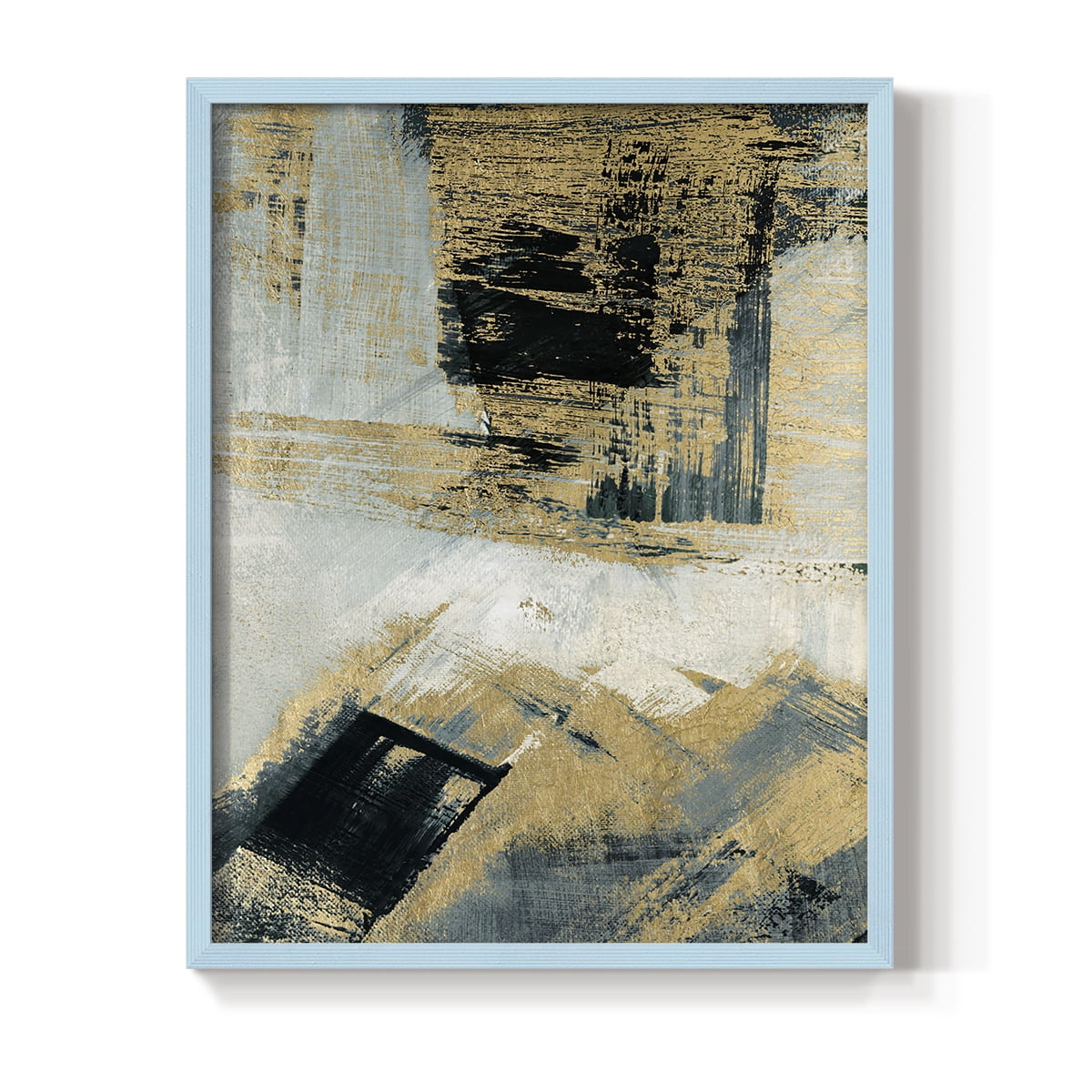 Southern Flow in Blue Solid Wood 8 x 10 Framed Print