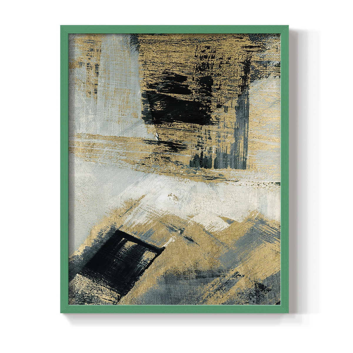 Southern Flow in Green Solid Wood 11 x 14 Framed Print