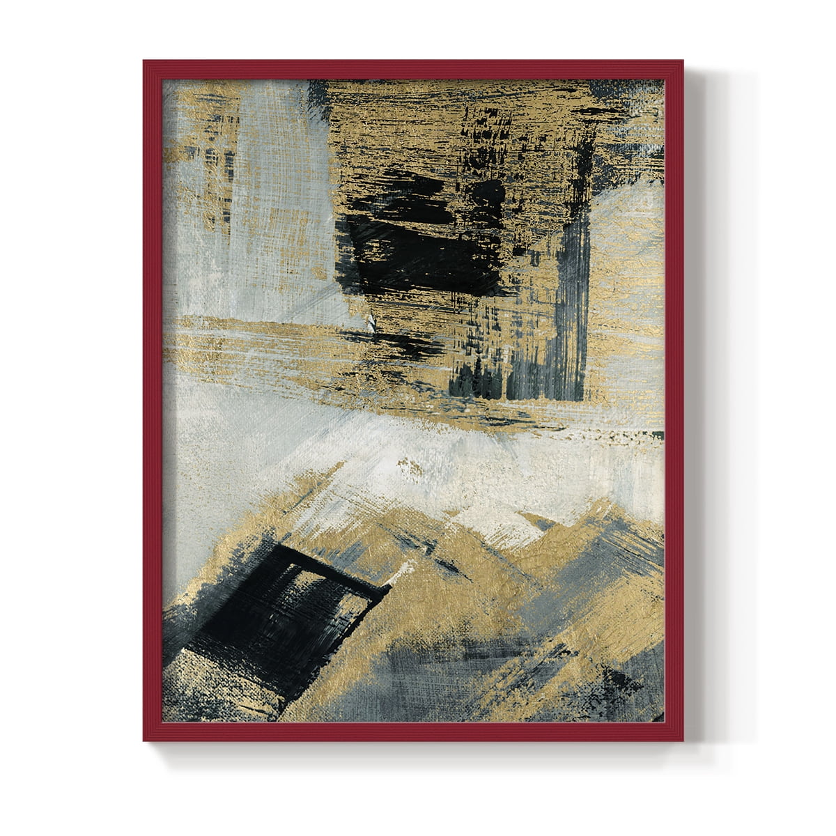 Southern Flow in Red Solid Wood 11 x 14 Framed Print