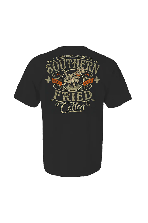 Southern Camo Filled Pointer Short Sleeve Comfort Colors Graphite Graphic T-shirt-Large