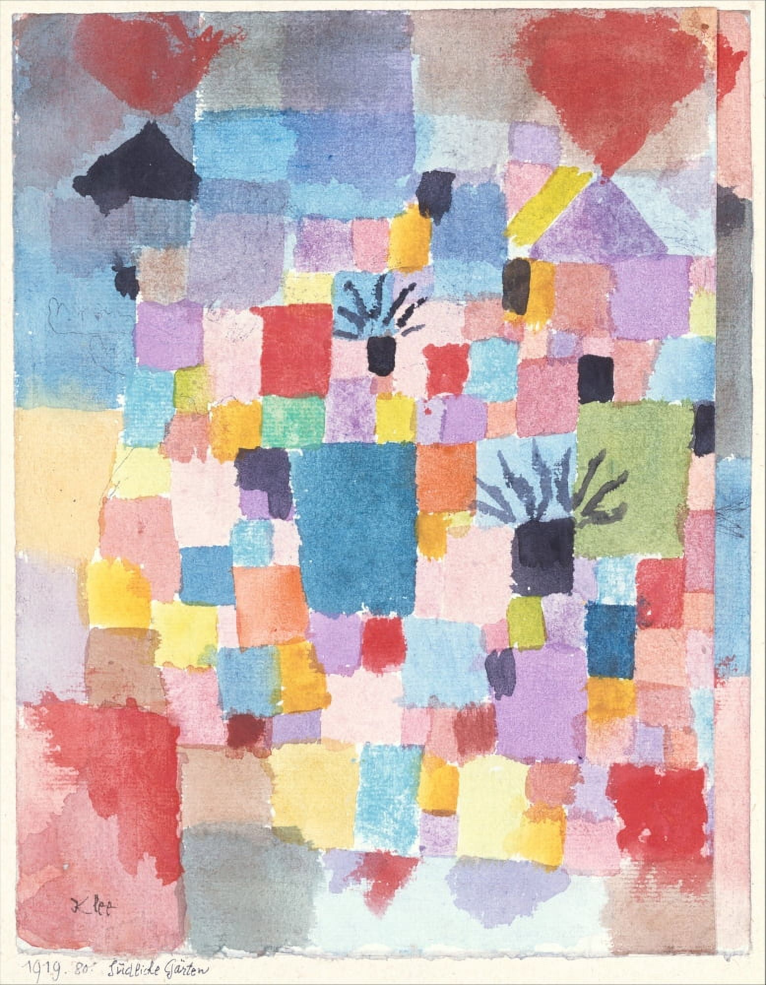 Southern Gardens 1919 Canvas Art - Paul Klee (24 x 36)