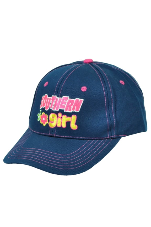 Southern Girl Belle Pride Womens Ladies Hat Cap Navy Blue Adjustable Curved Bill