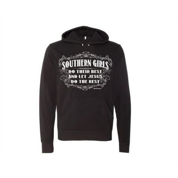 Southern Girls, Country Woman, Southern Apparel, GIft For Country Girl, Country Hoodie, GIft For Her, Let Jesus, Fashion, Womens Hoodies, Black, LARGE