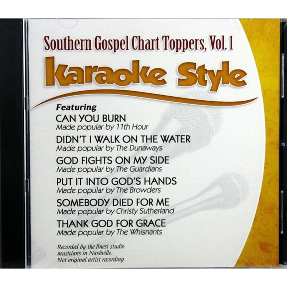 Southern Gospel Chart Toppers Volume 1 Christian Karaoke NEW CD+G 6 Songs