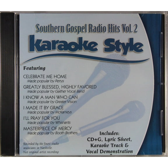 Southern Gospel Radio Hits Volume 2 Daywind Christian Karaoke Style NEW CD+G 6 Songs