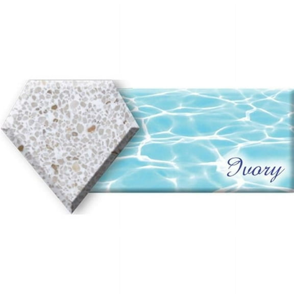 Southern Grouts & Mortars PBC324 Exposed Aggregate Pre-Blended Diamond Brite Ivory Pool Plaster - Ivory
