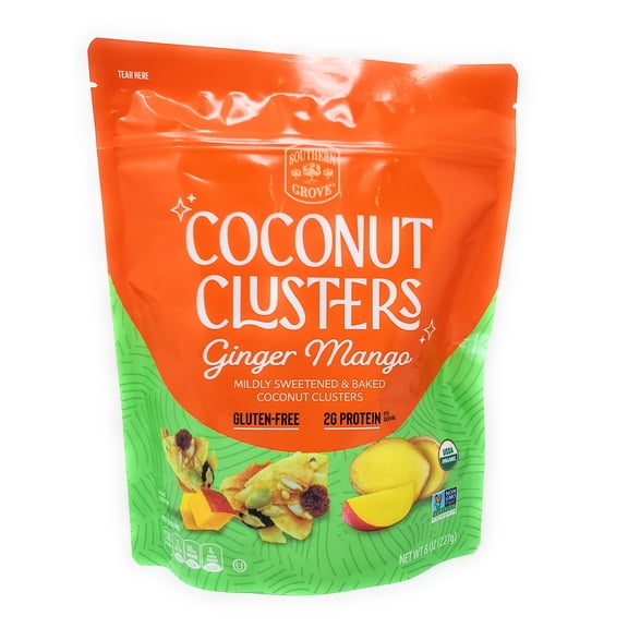 Southern Grove Coconut Clusters Ginger Mango 8 oz