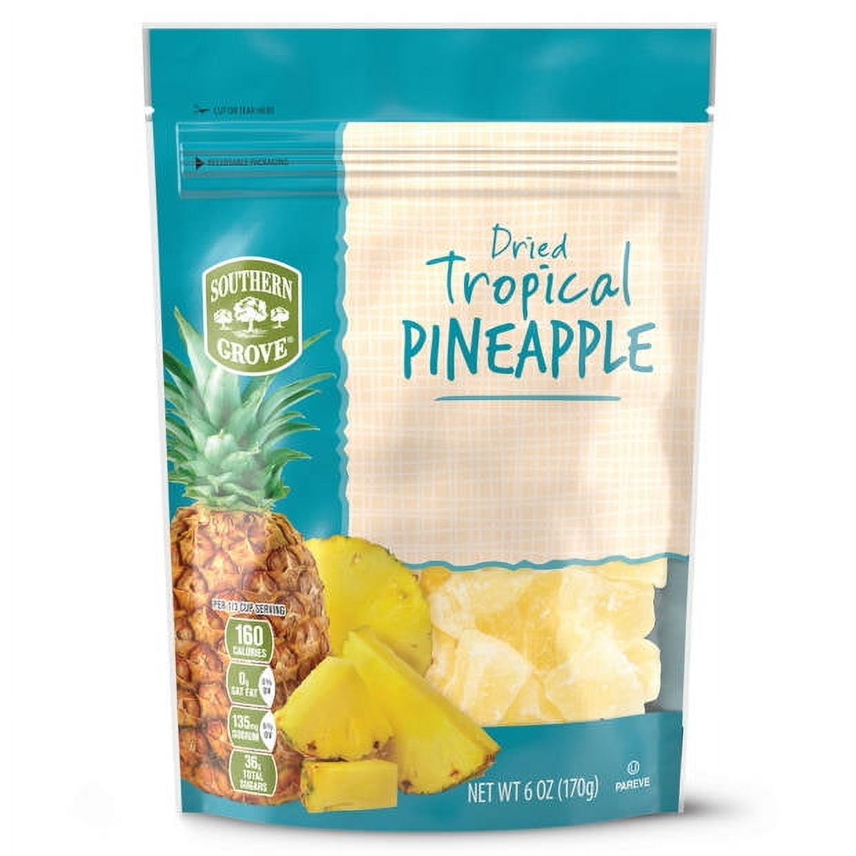 Southern Grove Dried Tropical Pineapple, 6 oz - Walmart.com