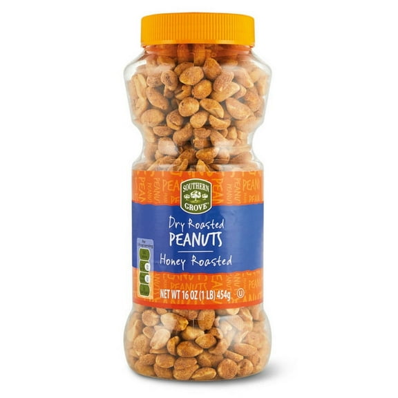Southern Grove Dry Roasted Unsalted Peanuts, 16 oz