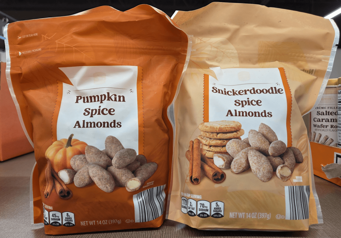 Southern Grove Snickerdoodle & Pumpkin Spice Almonds 14oz 397g (2