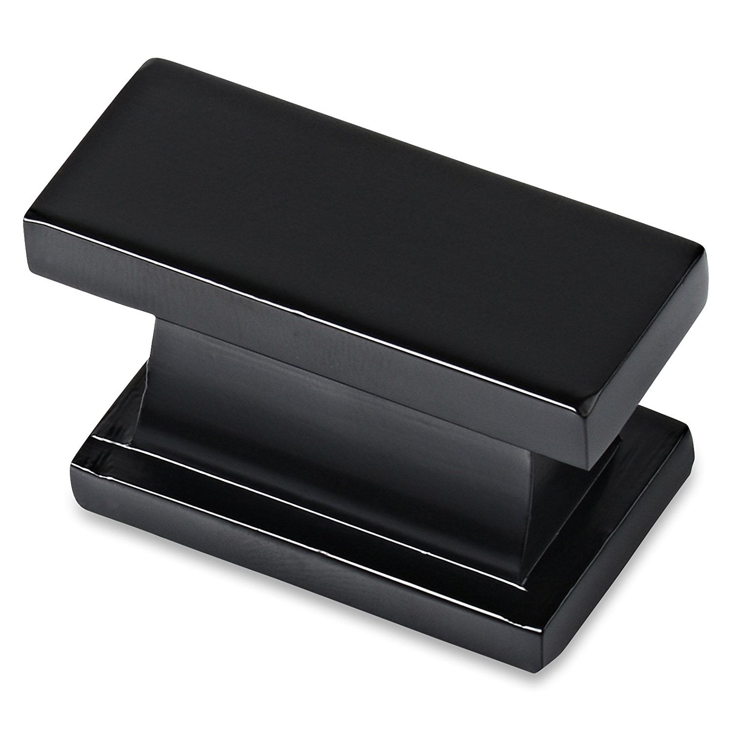 Southern Hills Black Cabinet Knobs - Rectangle - Pack of 5 - Kitchen Cabinet Knobs - Cabinet Hardware Pulls - SHKM001-BLK-5