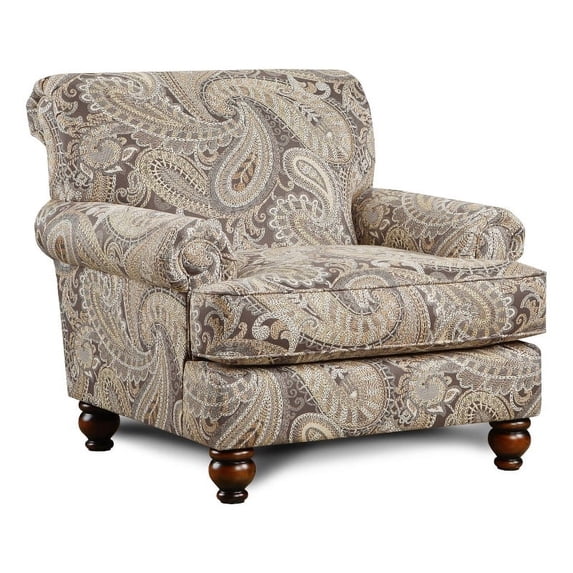 Southern Home Furnishings Carys Doe Capernicus Cobblestone Chair in Multi-Color