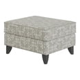 thumbnail image 1 of Southern Home Furnishings Charlotte Parchment Purnmia Burlap Ottoman in Tan, 1 of 1