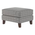 thumbnail image 1 of Southern Home Furnishings Emblem Charcoal Fabric Cocktail Ottoman in Multi-Color, 1 of 3
