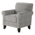 thumbnail image 1 of Southern Home Furnishings Fabric Faux Skin Carbon Accent Chair in Black, 1 of 2