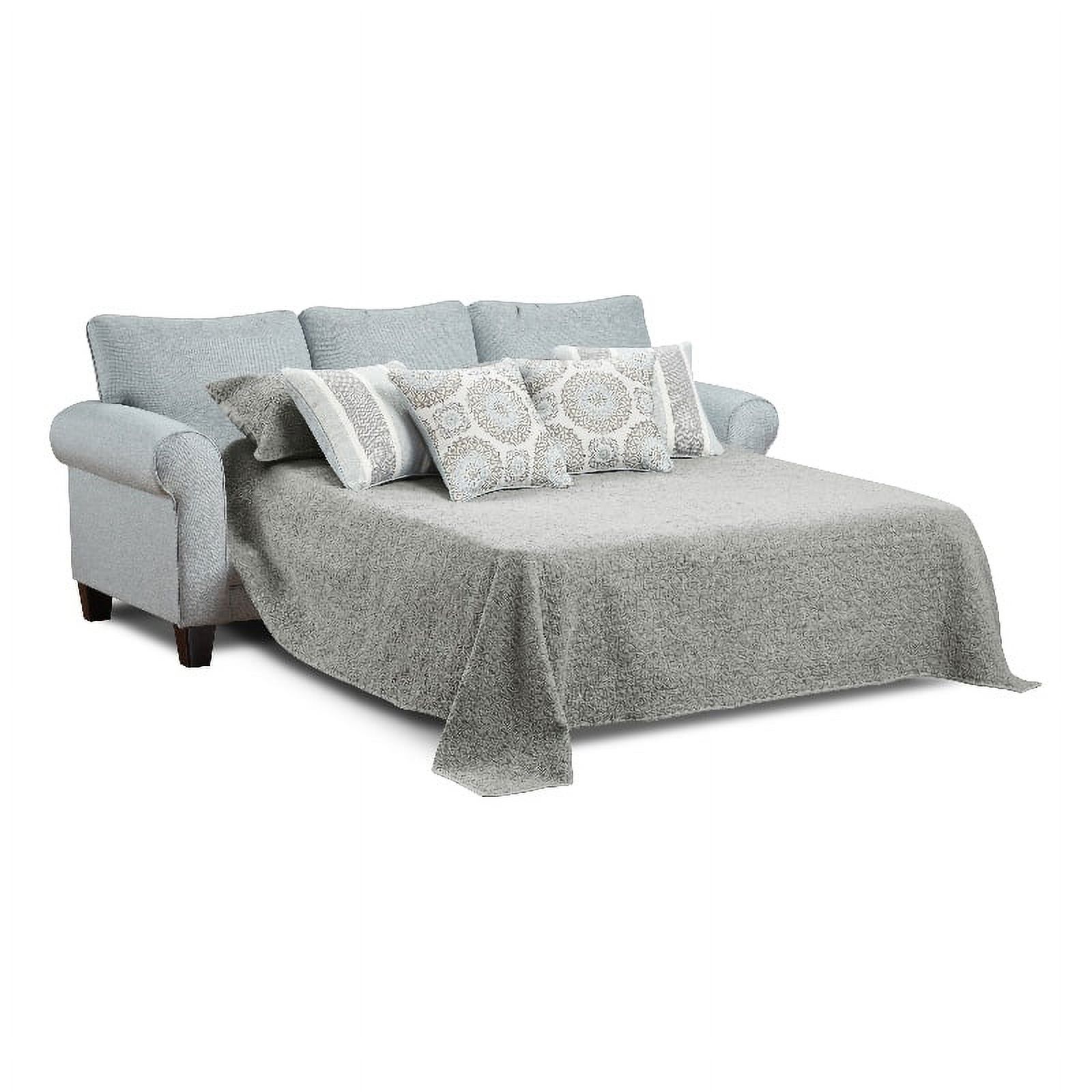 Southern Home Furnishings Grande Mist Polypropylene Sleeper Sofa in Gray