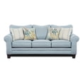 thumbnail image 1 of Southern Home Furnishings Labyrinth Sky Fabric Sleeper Sofa in Blue, 1 of 7