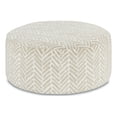 thumbnail image 1 of Southern Home Furnishings Passageway Vanilla Polyester Cocktail Ottoman in Beige, 1 of 5