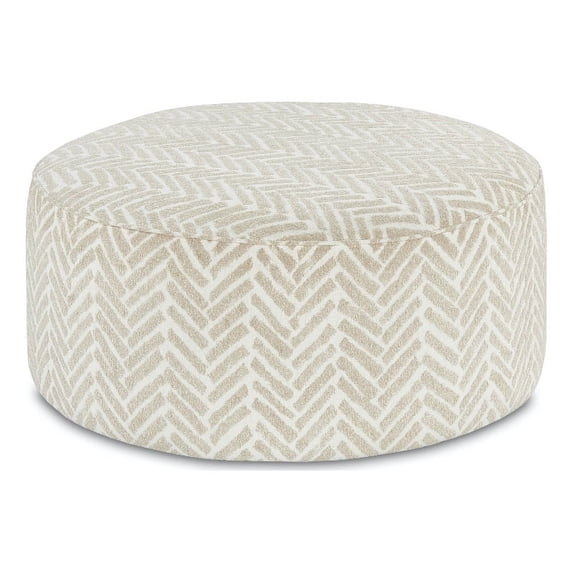 Southern Home Furnishings Passageway Vanilla Polyester Cocktail Ottoman in Beige