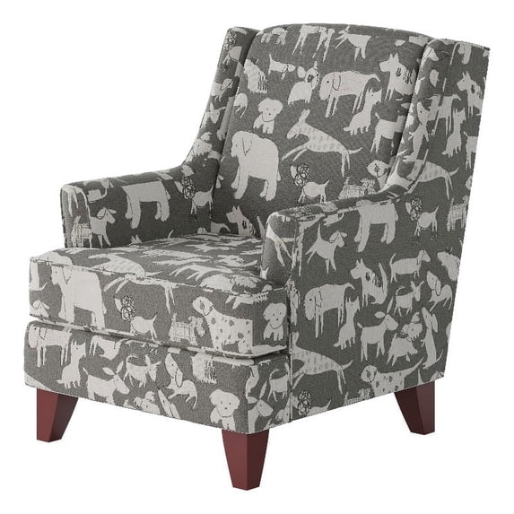 Southern Home Furnishings Polypropylene Doggie Graphite Accent Chair - Gray