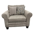 thumbnail image 1 of Southern Home Furnishings Vandy Heather Polyester Accent Chair in Greige, 1 of 7