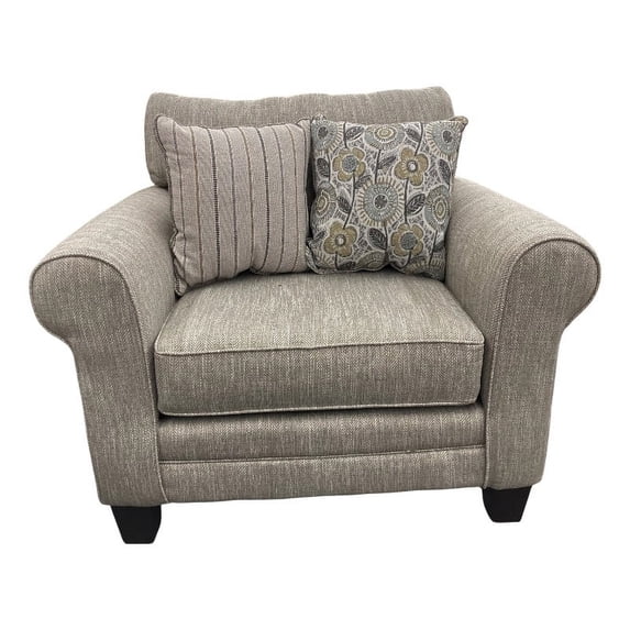 Southern Home Furnishings Vandy Heather Polyester Accent Chair in Greige
