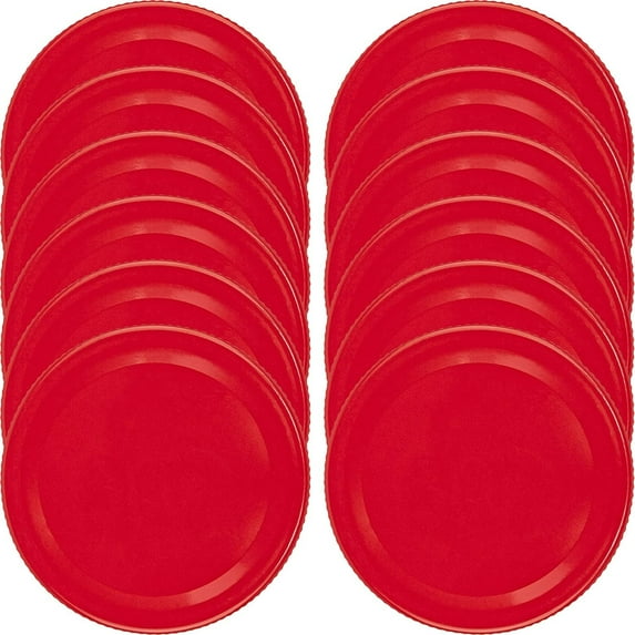 Southern Homewares Set of 12 Red Mason Jar Lids Small Mouth Size Leak Proof Silicone Seal Festive Colored Lids Kids Fun Lids, SH-10235-S12