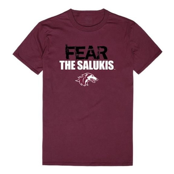 Southern Illinois University Men Fear T-Shirt, Maroon White - Large