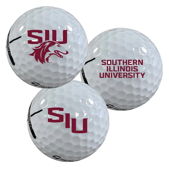 Southern Illinois University Salukis Logo Edition Taylormade Distance+ Golf Balls 12-Pack (Dozen)