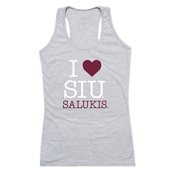 Southern Illinois University Women Love Tank Top, Heather Grey - Medium