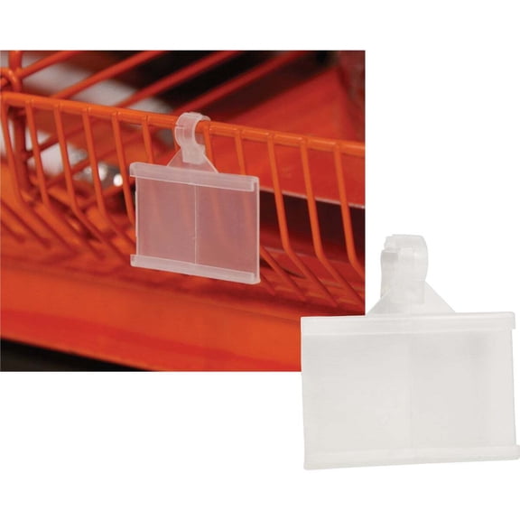 Southern Imperial Wire Bin Label Holder RWLM-2 - 2 In. Max Label - 100 Pack, White